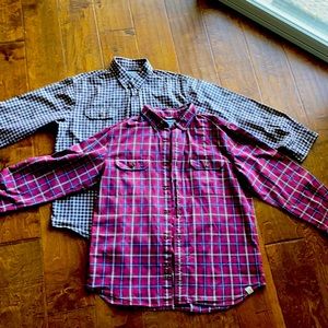 Bundle of 2 Men’s Carhartt Long sleeve button up shirts in EUC. Size XL